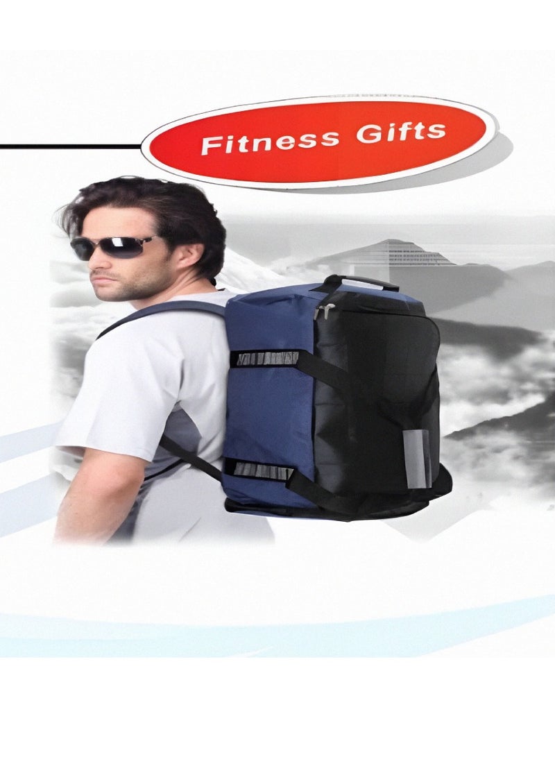 Duffle Bag for Men & Women Waterproof Sports Bag Travel Duffel Bags with Wet Pocket & Shoes Compartment BLUE