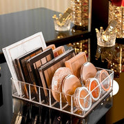 Acrylic Cosmetic Storage Display Boxes, Makeup Organizer 7-Compartment Storage For Eyeshadow, Contour Kits, Blush For Dresser & Vanity