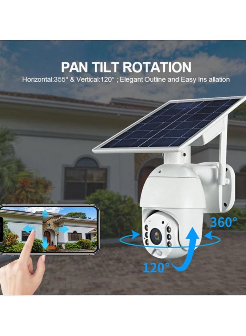 Q3- WIFI Low power DC-5V solar WIFI  camera 1080P HD 4G Monitor Solar Panel Outdoor Surveillance Waterproof CCTV Camera Smart Home Two-way Voice Intrusion Alarm