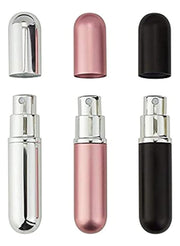 3-Piece Refillable Perfume Atomizer Sliver/Pink/Black