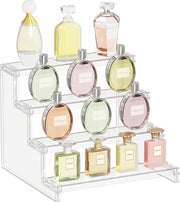 Lifewit 4 Tier Clear Display Stand, Pack of 1 Plastic Display Stands, Plastic Organizers for Figures, Cupcake, Perfume, Dessert, Organization and Decoration