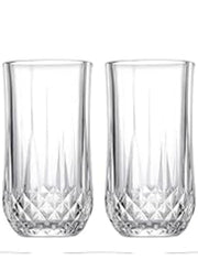 Highball Drinking Glasses Set of 2, Clear Cocktail Glasses, 11 Ounce/325ML Cups, Elegant and Durable Tall Bar Glassware Sets for Water, Juice, Cocktails, Beer, Glass Cups Set with Shockproof Package
