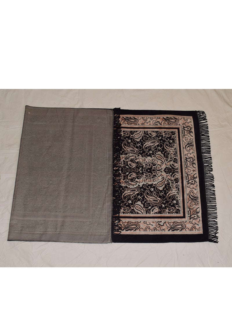 Prayer Mat 614GSM Anti-Slip Velvet Top Islamic Prayer Mat New Design Thick Padded Sajadah Prayer Rug for Men Women Eid Gift Ramadan ( 140cm X 70cm)