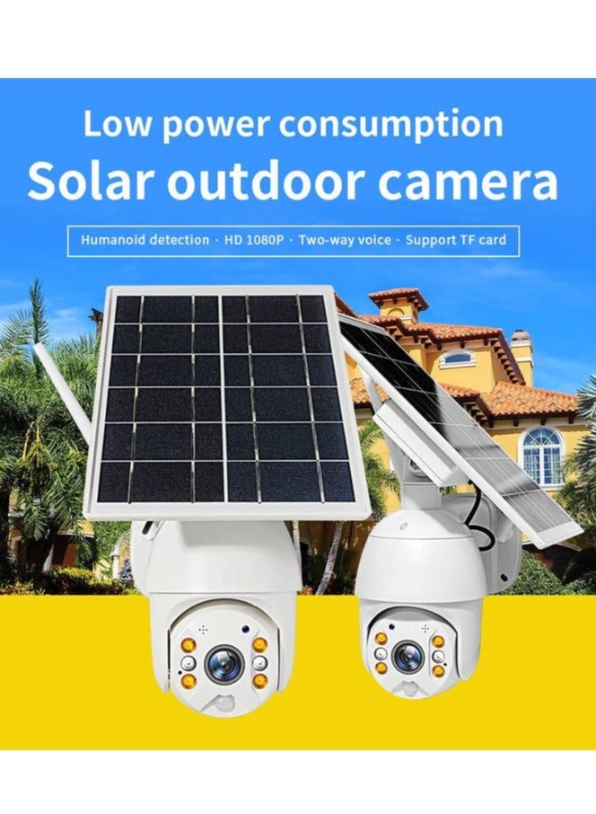 Q3- WIFI Low power DC-5V solar WIFI  camera 1080P HD 4G Monitor Solar Panel Outdoor Surveillance Waterproof CCTV Camera Smart Home Two-way Voice Intrusion Alarm