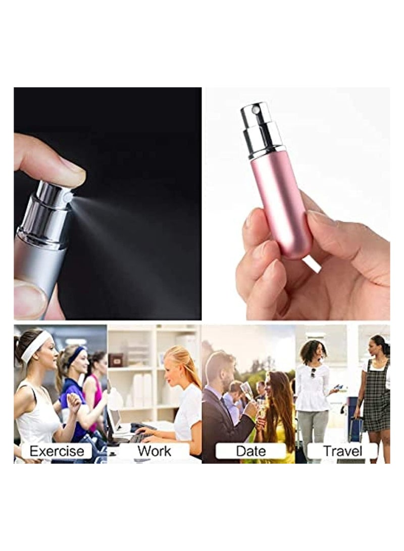 3-Piece Refillable Perfume Atomizer Sliver/Pink/Black