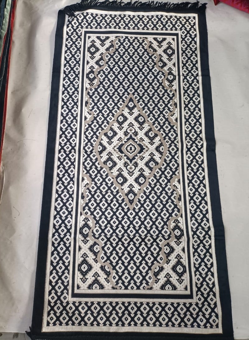 Prayer Mat 614GSM  Anti-Slip Velvet Top Islamic Prayer Mat New Design Thick Padded Sajadah Prayer Rug for Men Women Eid Gift Ramadan ( 140cm X 72cm)