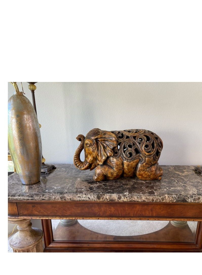 1 pcs Ceylon Elephant Sculpture From Kinder Collection Austion Productions Resin