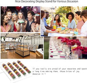 Acrylic Macaron Display Tray – 4 Slot Clear Cookie Display Stand for Macarons, Pastries & Desserts