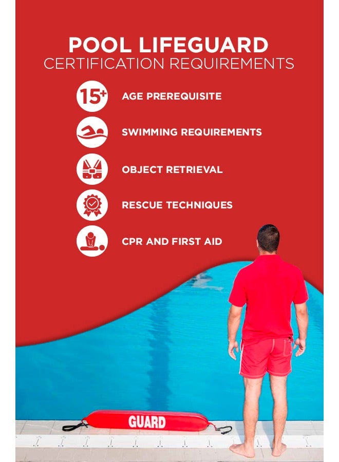 Lifeguard Rescue Tube with Guard Logo | Life Guard Equipment for Pool Safety