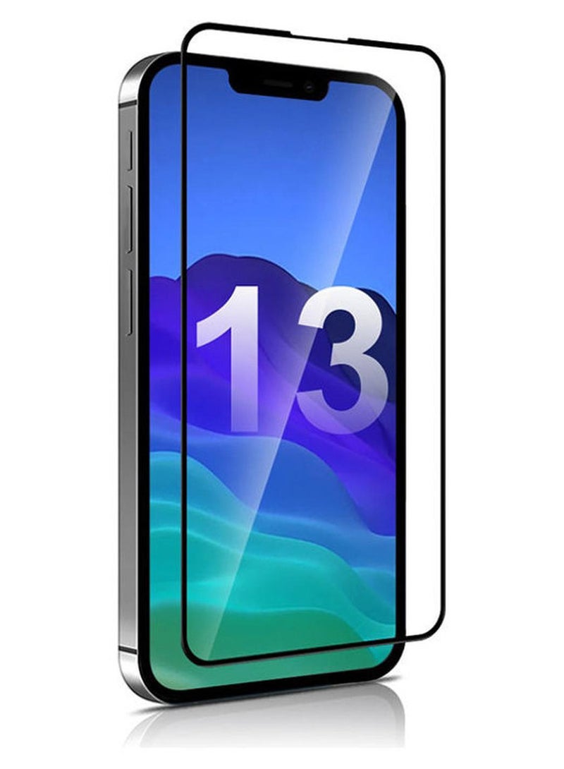 Full Glue Screen Protector Tempered Glass For Apple iPhone 13 Pro Max Size 6.7 Inches Black Edge