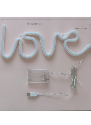 LOVE Letters Shape LED Light Wall Hanging Neon Light for Festival Party Wedding Decor Pink