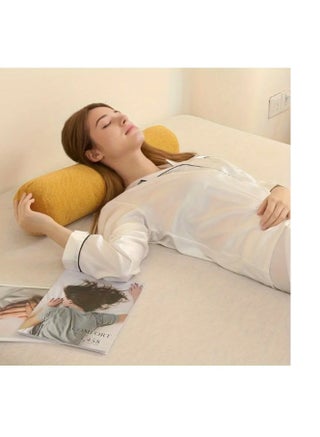 Ergonomic Memory Foam Cylinder Pillow - Removable & Washable Cover, Ideal for Spine & Neck Support, Perfect for Sleeping, Reading, and Meditation