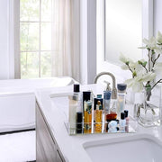 Vanity Tray, Multifunctional Bathroom Decorative Tray with Smooth Mirror Home Décor, Countertop Organization Bathroom Holder Organizer for Candles Perfume Cosmetics Jewelries