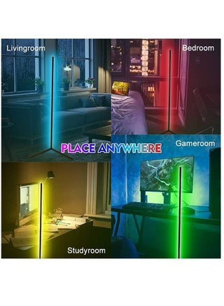Smart RGB LED Floor Lamp,Modern Minimalism Color Changing LED Dimmable Torchiere,20W Multicolour 140cm
