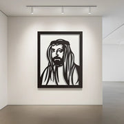 Sheikh Sultan Al Qasimi Acrylic Wall Portrait - Revered Sharjah Ruler Tribute for UAE Heritage Homes