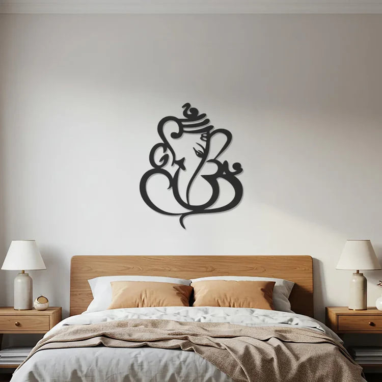 Om Ganesha (Ganpati) Calligraphy Acrylic Wall Art