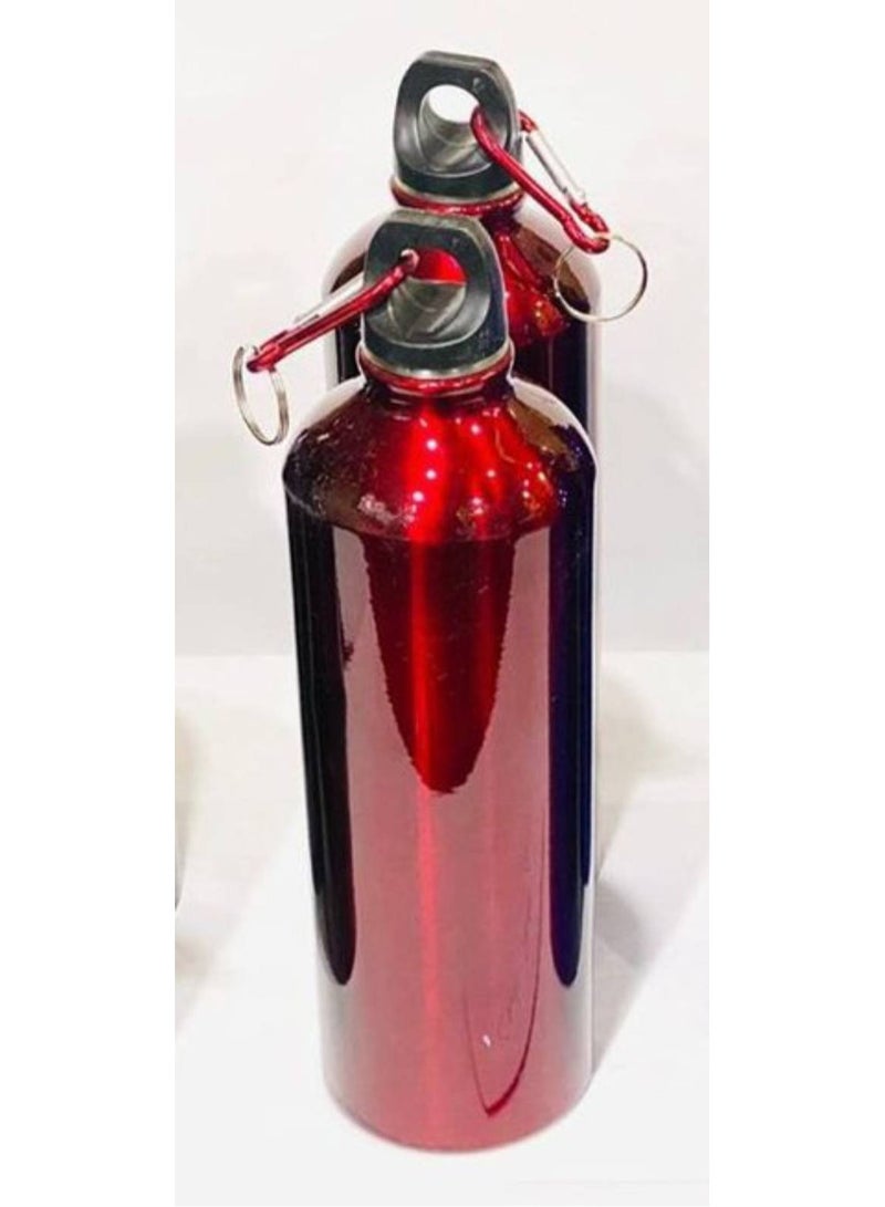 2Pcs Vacuum Insulated Water Bottle 500ML Stainless Steel Reusable Water Bottle Metal Leak Proof Sports Flask Maroon Red