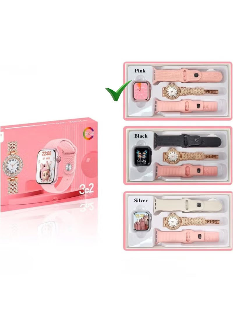 Wisme X60 Mini Smart Watch Pink – 3-Step Smart Health Tracking, AMOLED Display