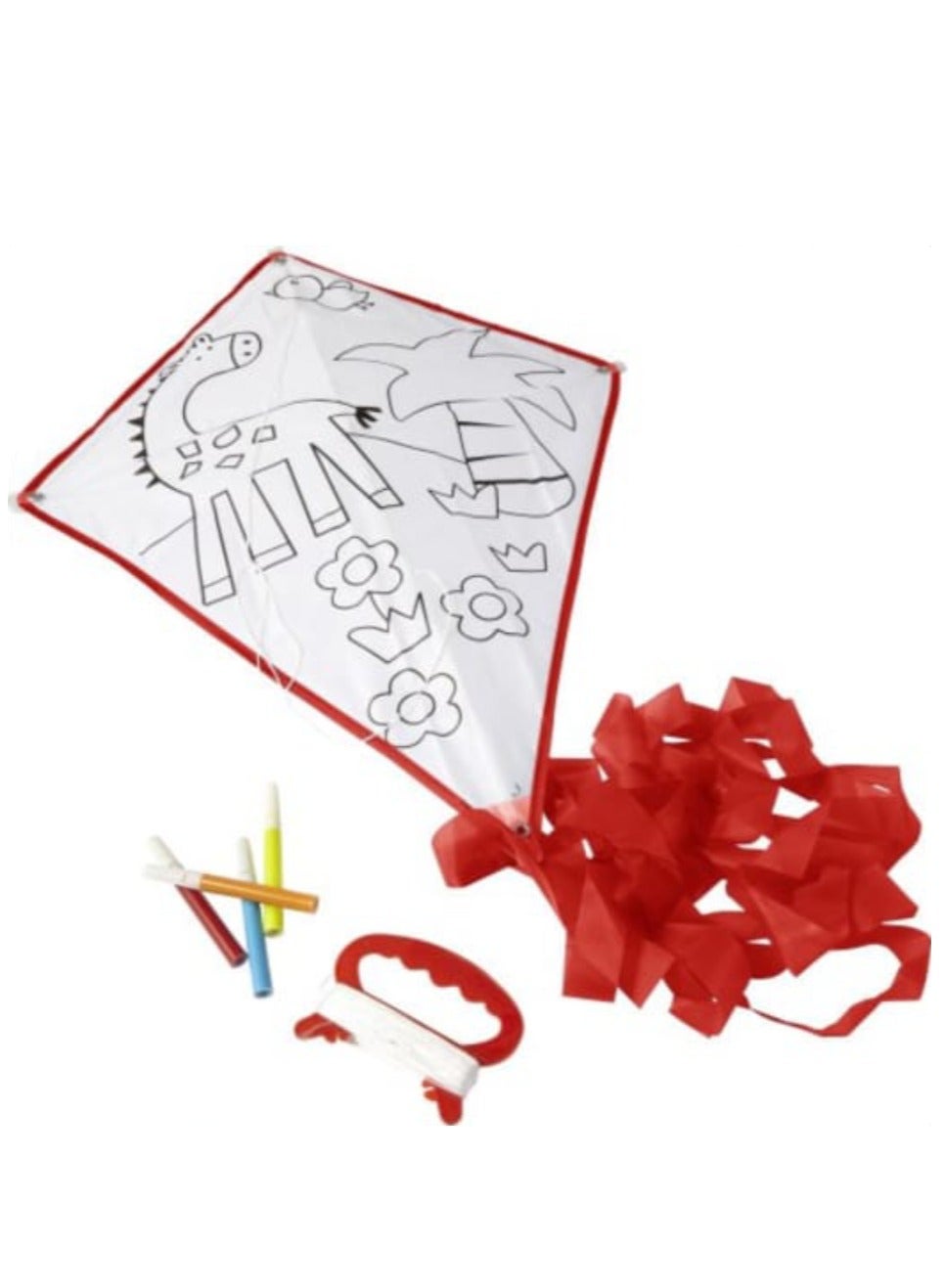 Diy Kites For Kids Kite Making Kit Bulk Decorating Coloring Kite Red Beach Kite For Outdoor Games And Activities