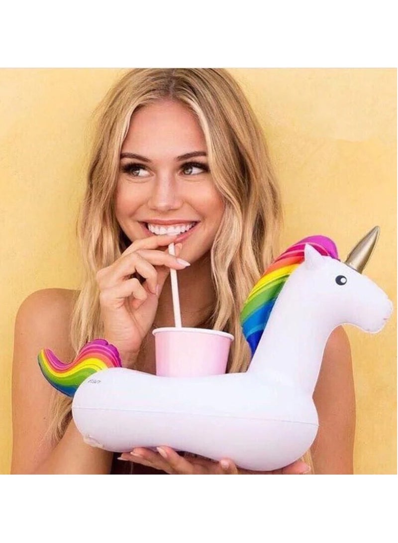 Inflatable Pool Floatie Drink Cup Holders for Swimming Pools and Hot Tubs – Inflatable Drinks Holders – Party Props and Pool Accessories Set Of 5