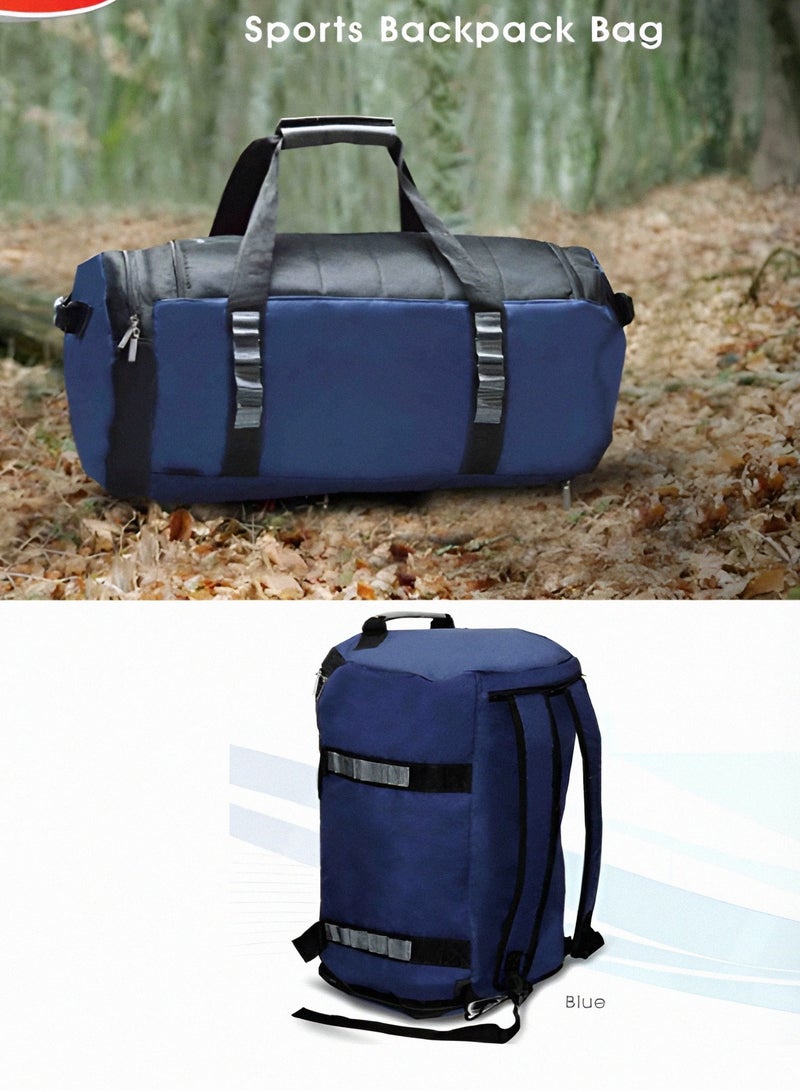 Duffle Bag for Men & Women Waterproof Sports Bag Travel Duffel Bags with Wet Pocket & Shoes Compartment BLUE