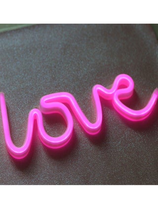 LOVE Letters Shape LED Light Wall Hanging Neon Light for Festival Party Wedding Decor Pink