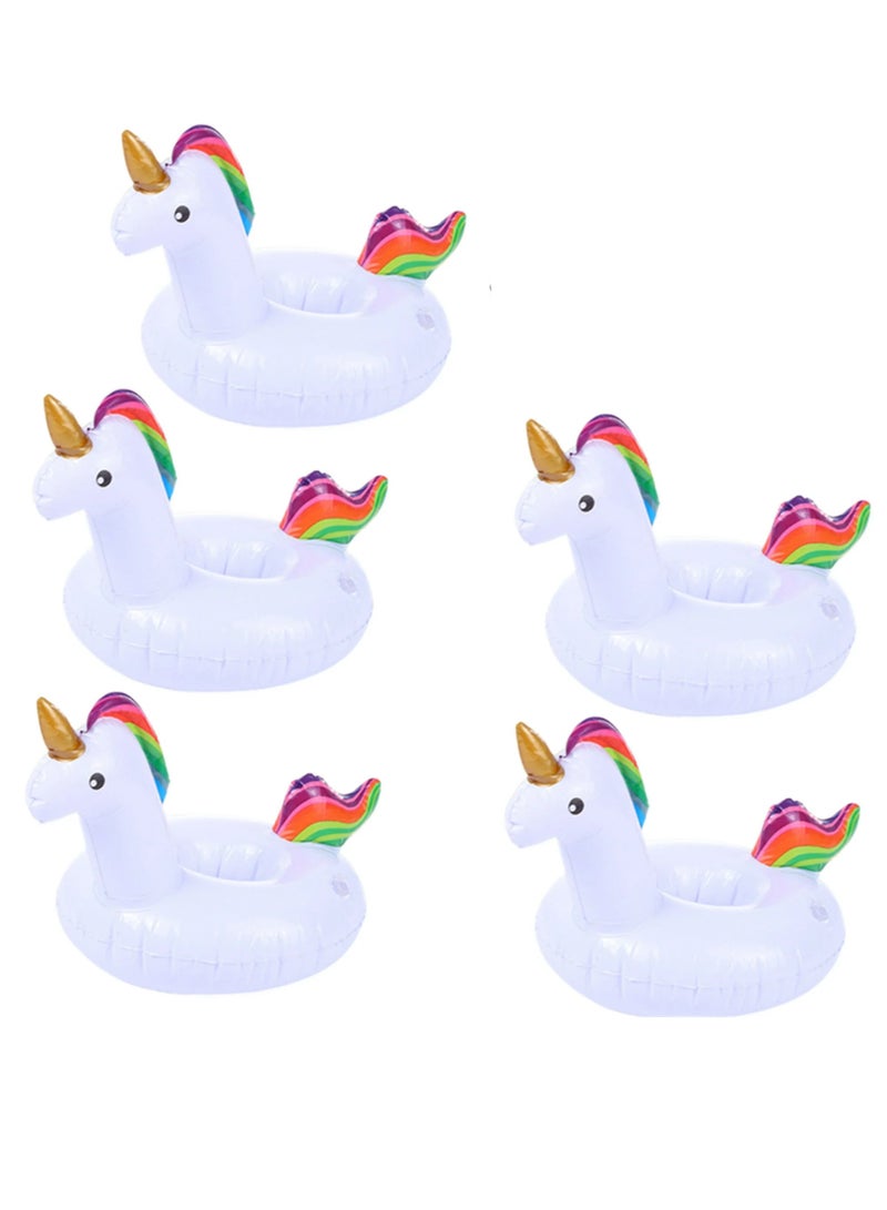 Inflatable Pool Floatie Drink Cup Holders for Swimming Pools and Hot Tubs – Inflatable Drinks Holders – Party Props and Pool Accessories Set Of 5