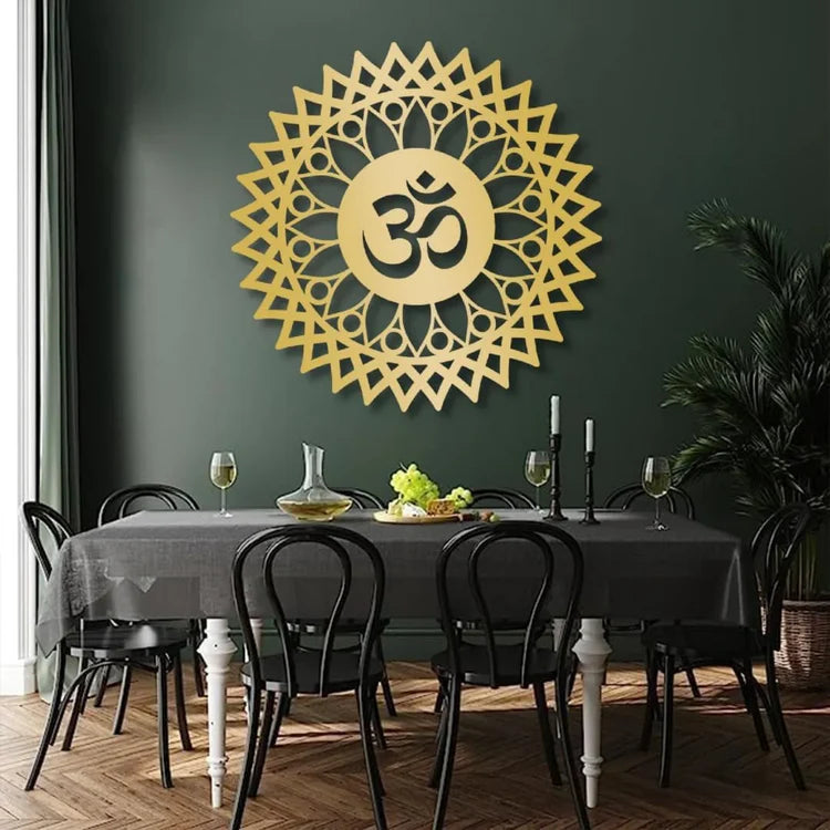 Lotus Mandala Om Acrylic Wall Art | Modern Home & Office Decor