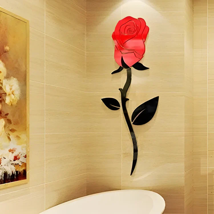 Rose Flower Wall Art | Romantic 3D Acrylic Wall Décor in UAE