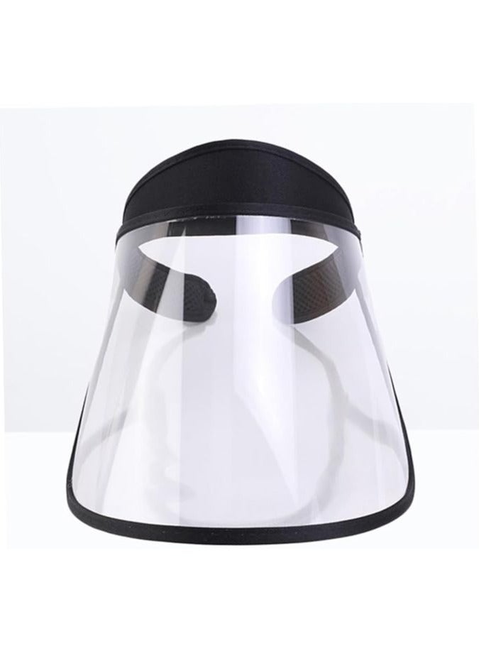 Plastic face mask plastic mask plastic visor sun hat visor clear mask Transparent Face Cover Cap Protective cap cap thicken empty top hat goggles mask hat full face mask Pack of 5Pcs