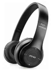 P47 Bluetooth wireless over The headphones Black