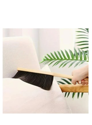 Hand Broom Cleaning Brushes-Soft Bristles Dusting Brush for Cleaning Car/Bed/Couch/Draft/Garden/Furniture/Clothes, Wooden Handle