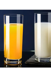 Set of 6 High-Quality Glass Tumbler Cups for Juice and Cold Beverages, Handblown Thick Lead-Free Insulated Glassware, Multipurpose Drinking Glasses, Hand Wash Only - Reusable Clear Glass Drinkware 130 ml