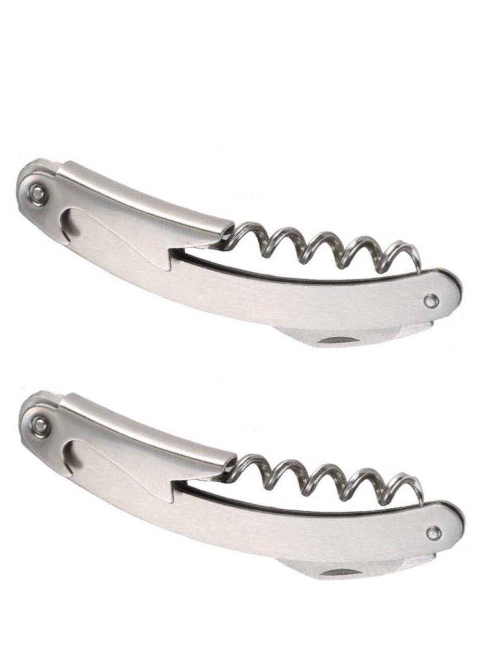 Wine bottle opener wine Classic Waiter’s Corkscrew 3-in-1 Wine Bottle Opener Waiters Corkscrew Double Hinged Corkscrew + Serrated Foil Cutter Cap Opener Set Of 2