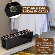 2 Pcs Belt Organizer Acrylic Belt Storage Holder 7 Compartments Christmas Display Case Belt Container Holder for Closet and Drawer, Belt Watch Storage Holder Accessories