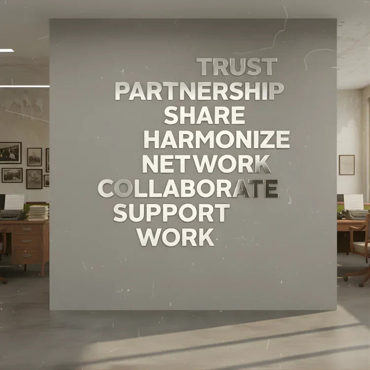 Team Work Acrylic Wall Art | Motivational Office 3D Wall Décor in UAE