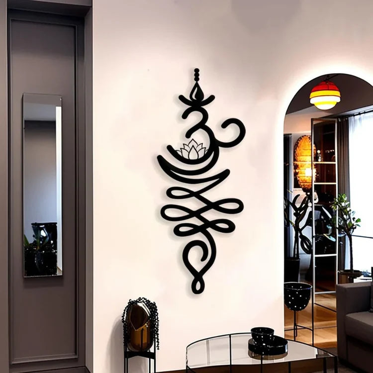 Spiritual Unalome & Lotus Premium Acrylic Wall Art