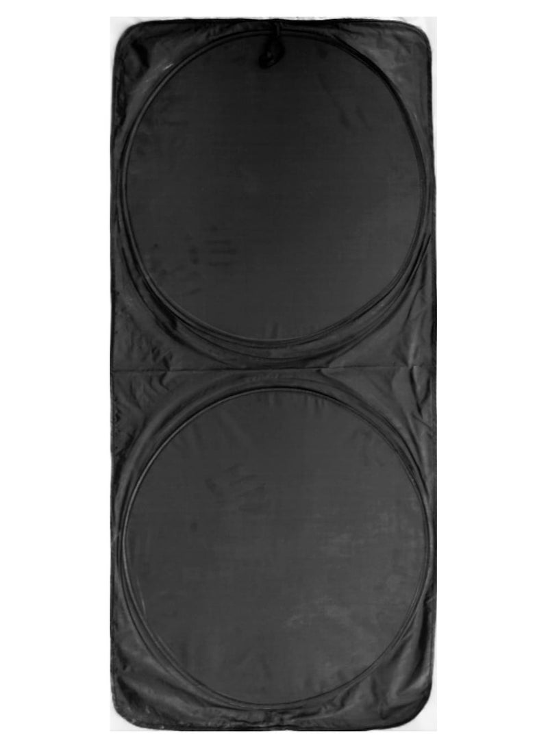 Car Windshield Sun Shade - Blocks UV Rays Sun Visor Protector, Sunshade To Keep Your Vehicle Cool And Damage Free,Easy To Use, Fits Windshield Black /Gold SIZE (60X30) Inches