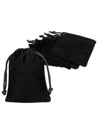 10Pcs Velvet Drawstring Bags Wedding Gift Bags Velvet Cloth Jewelry Pouches/Black H36xL25CM