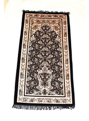 Prayer Mat 614GSM Anti-Slip Velvet Top Islamic Prayer Mat New Design Thick Padded Sajadah Prayer Rug for Men Women Eid Gift Ramadan ( 140cm X 70cm)