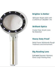 Magnifying Handheld Silver Magnifying Glass, 30X Magnification, With LED Lights, Optical High-definition Lenses, Reading Magnifier, DIY Handicraft Carving And Restoration, Identification of Sentences