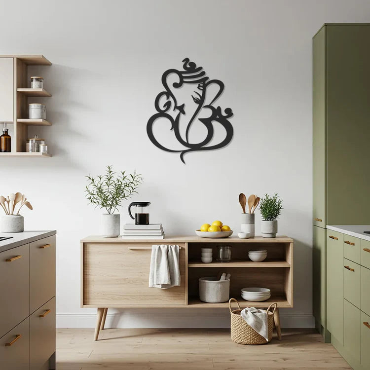 Om Ganesha (Ganpati) Calligraphy Acrylic Wall Art