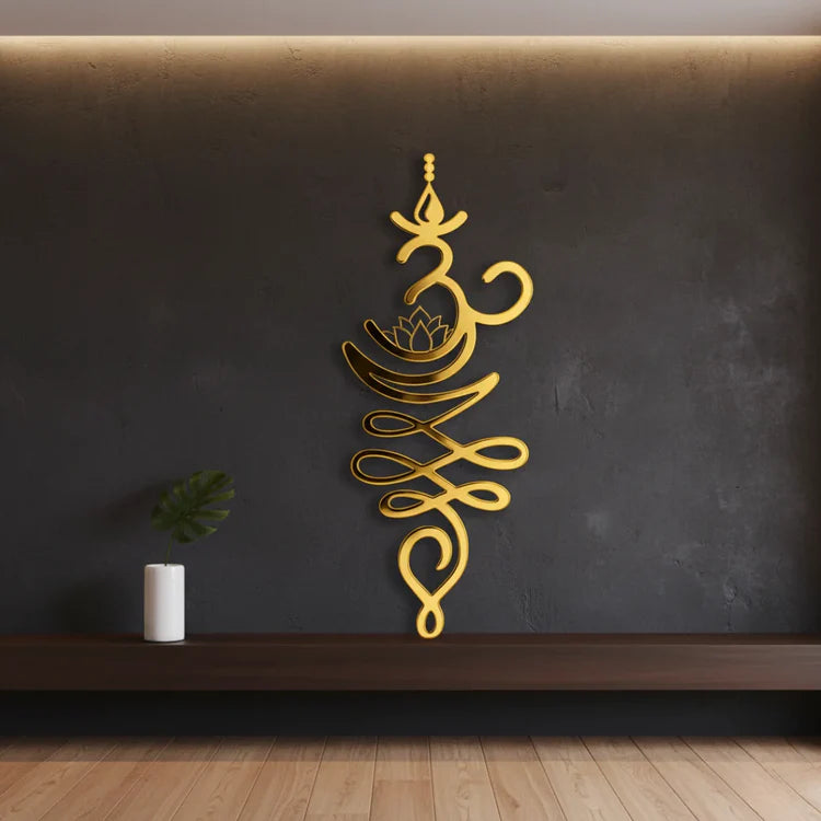 Spiritual Unalome & Lotus Premium Acrylic Wall Art