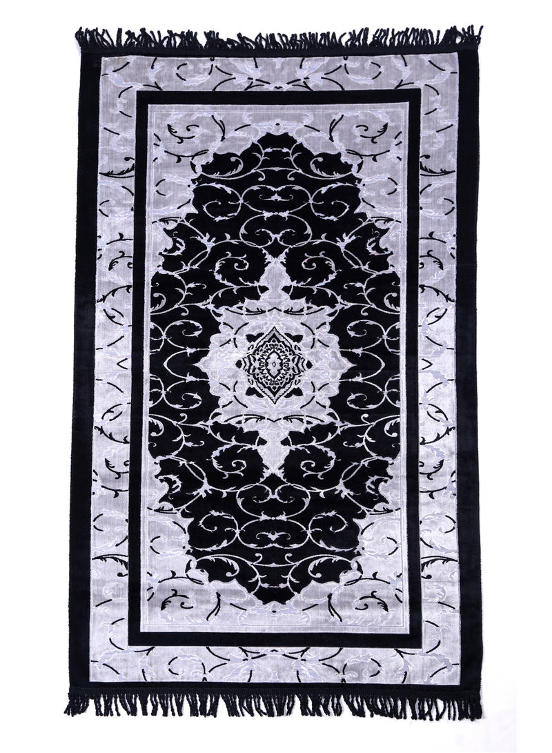Prayer Mat 614GSM Anti-Slip Velvet Top Islamic Prayer Mat New Design Thick Padded Sajadah Prayer Rug for Men Women Eid Gift Ramadan ( 140cm X 70cm)