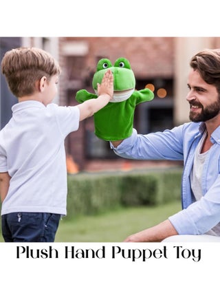 Plush Frog Hand Puppet for Kids – Movable Mouth, Soft Storytelling Toy, Fun Learning & Play