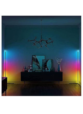 Smart RGB LED Floor Lamp,Modern Minimalism Color Changing LED Dimmable Torchiere,20W Multicolour 140cm