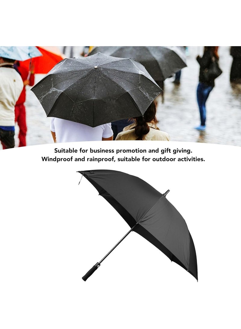 "Windproof 36 Inch Advertising Umbrella - Large Double Canopy, Durable & Strong, Perfect for Business Promotion & Gift Giving, Black"