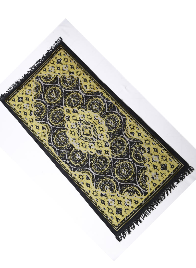 Prayer Mat 614GSM Anti-Slip Velvet Top Islamic Prayer Mat New Design Thick Padded Sajadah Prayer Rug for Men Women Eid Gift Ramadan ( 140cm X 70cm)