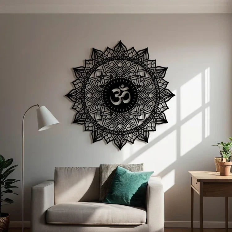 Lotus Mandala Om Acrylic Wall Art UAE | Modern Home & Office Décor
