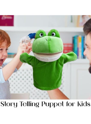 Plush Frog Hand Puppet for Kids – Movable Mouth, Soft Storytelling Toy, Fun Learning & Play